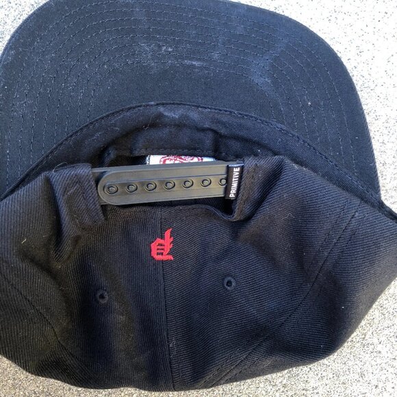 PRIMITIVE SKATEBOARDS Snapback Hat Men's One Size Wool Blend Black Cap - Picture 4 of 5